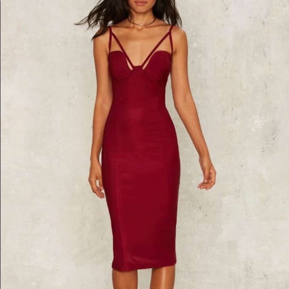 Nasty gal strappy corset top bodycon dress